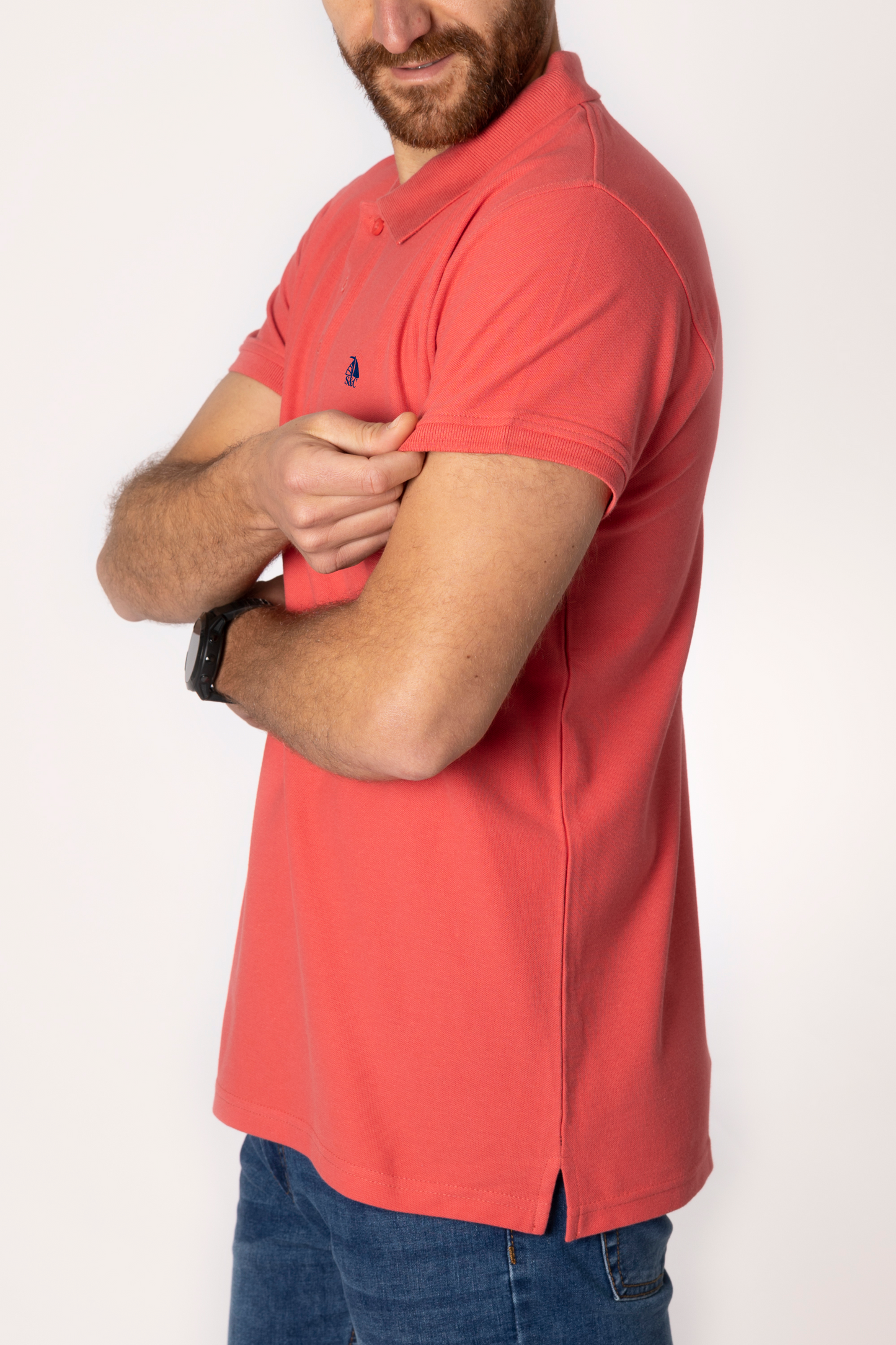 Polo manga corta Coral