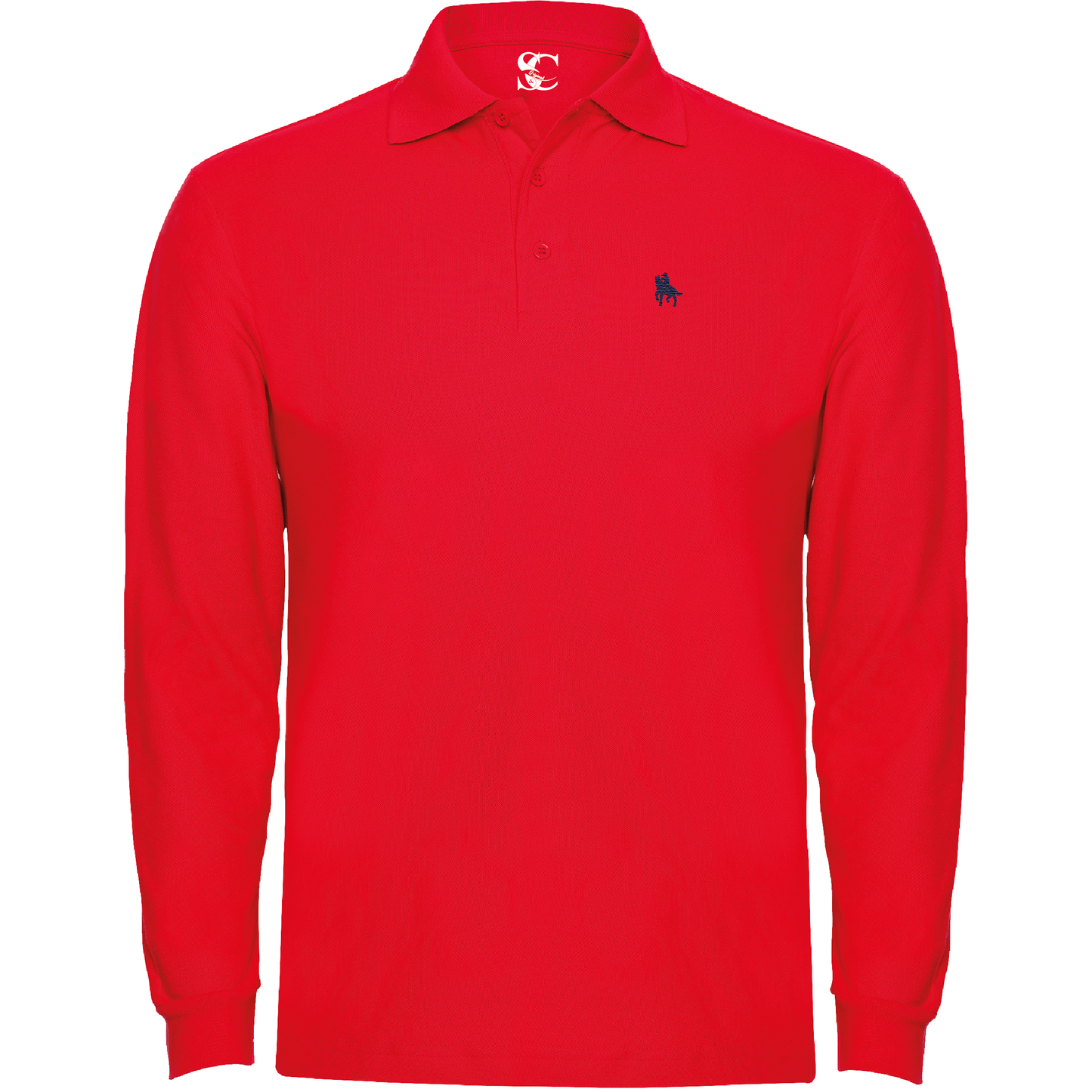 Polo manga larga Rojo