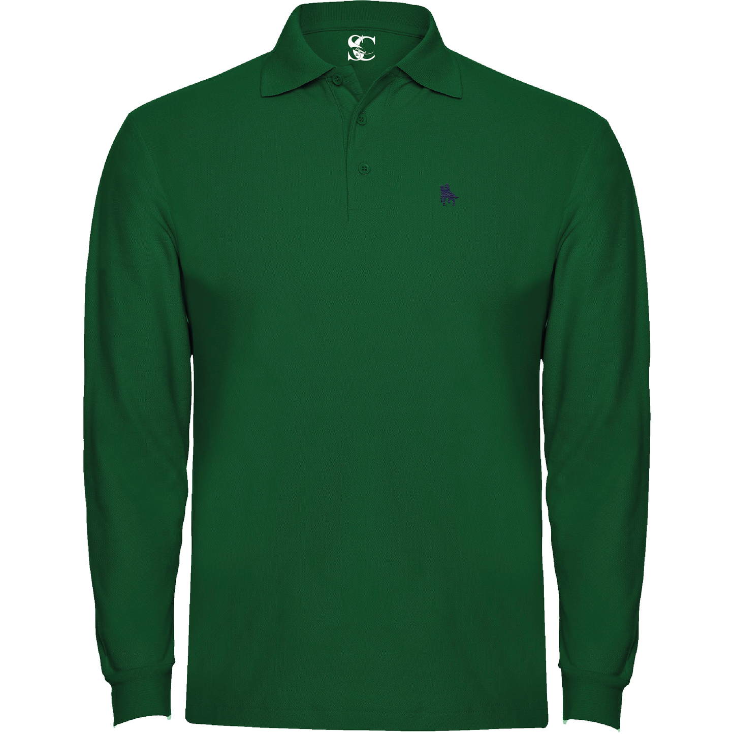 Polo manga larga Verde Botella