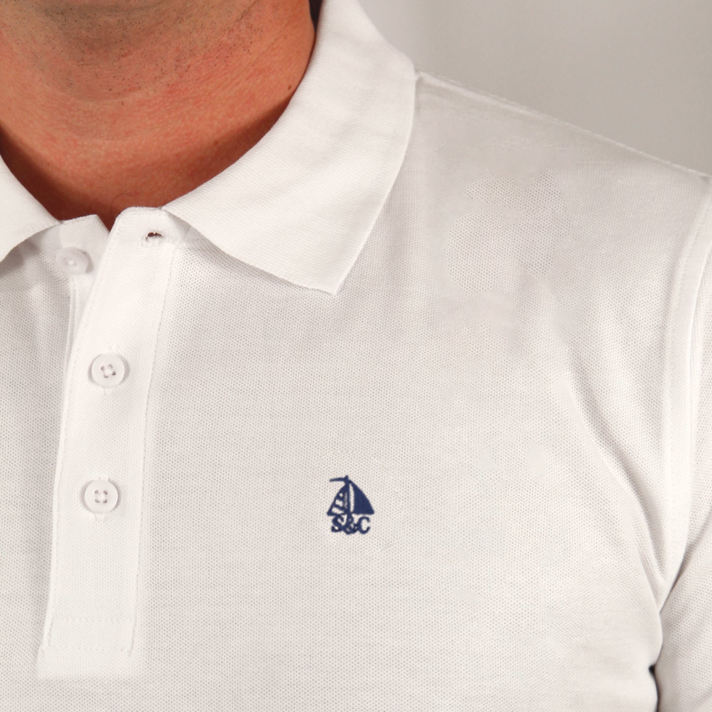 Polo manga corta Blanco