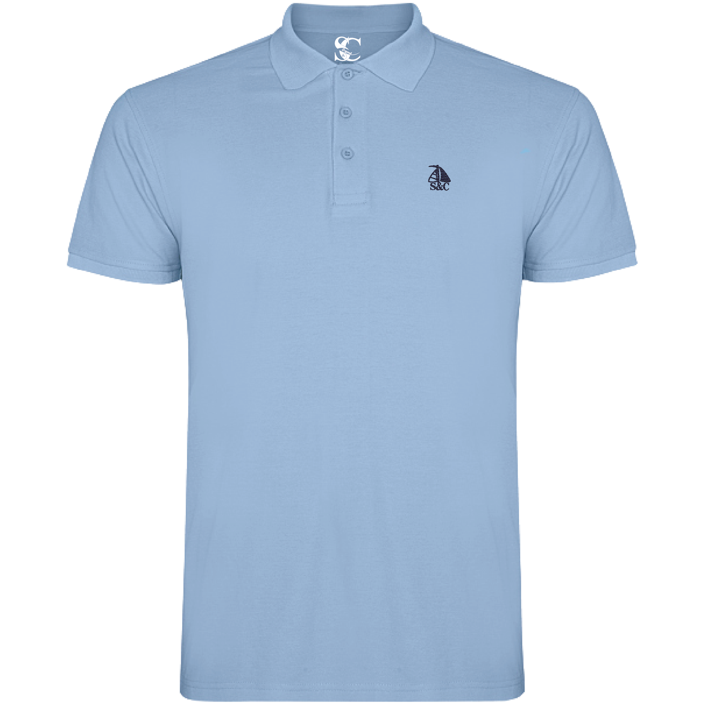 Polo manga corta Azul Celeste