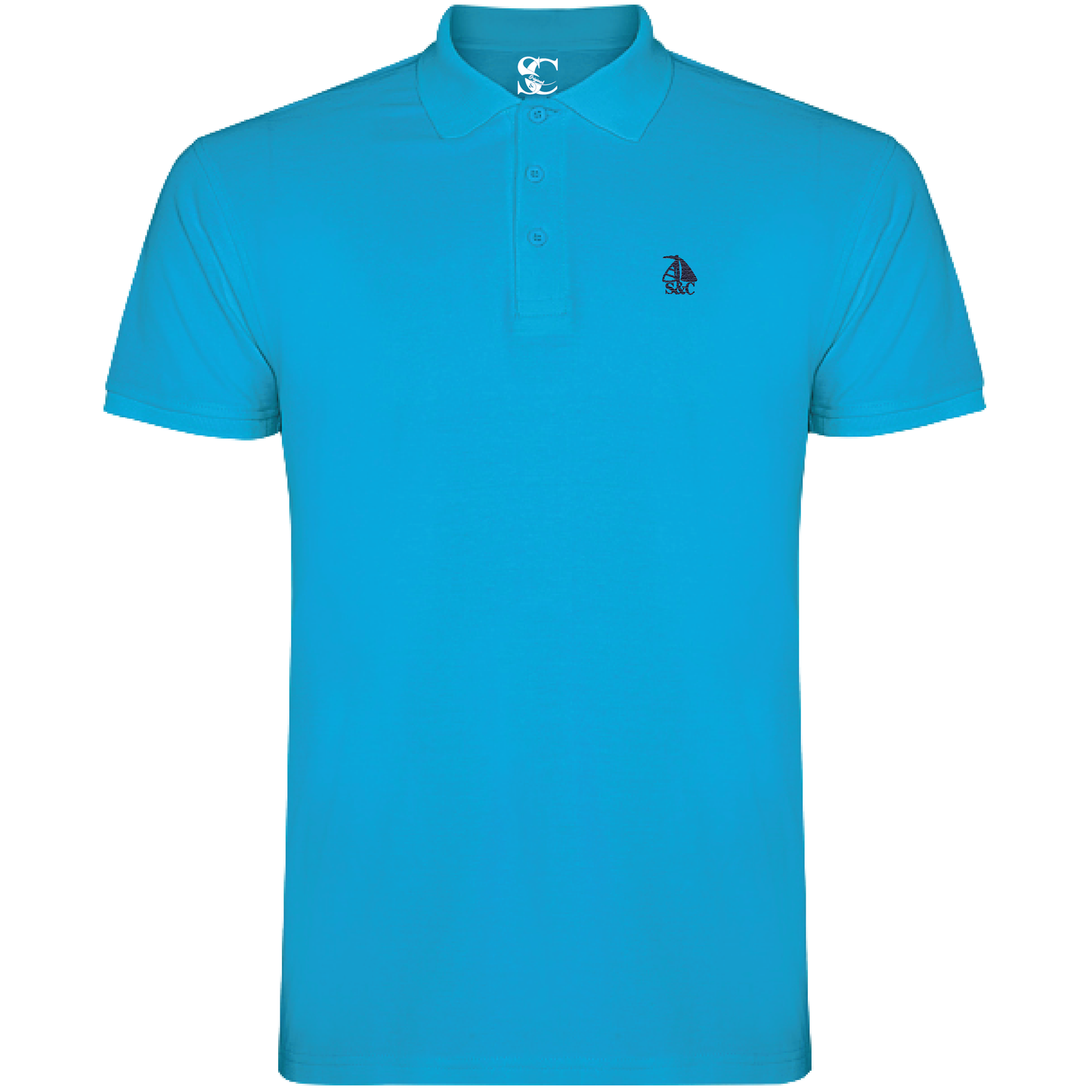 Polo manga corta Azul Turquesa