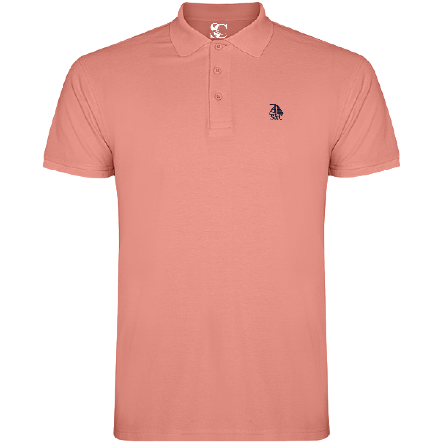 Polo manga corta Salmón