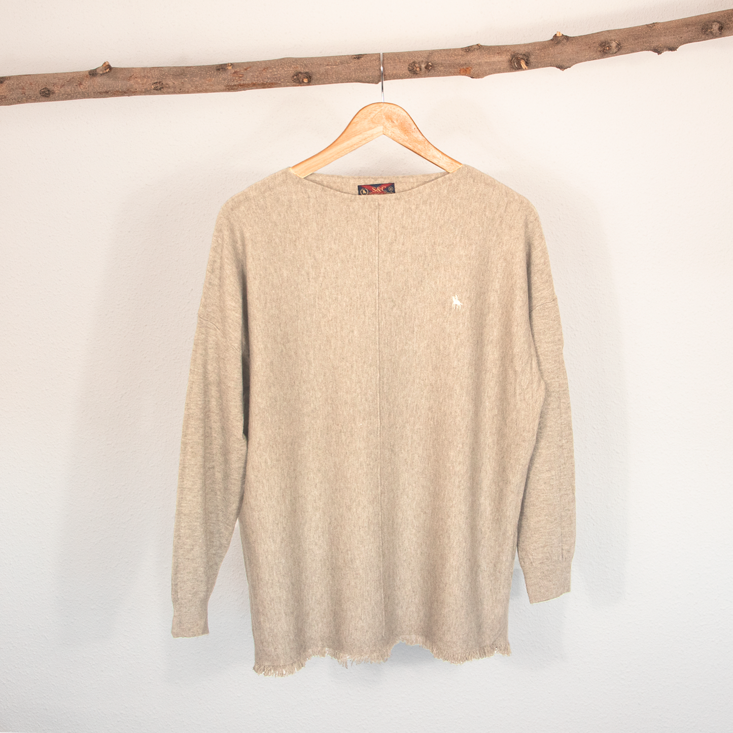 Jersey de Mujer Oversize Beige