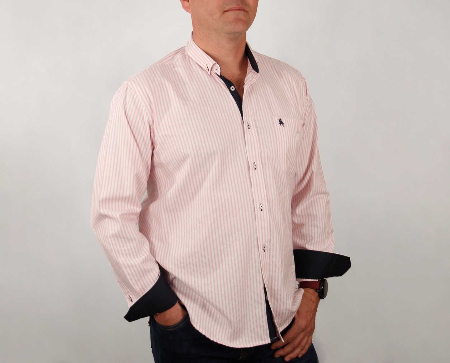 Camisa rayas rosa