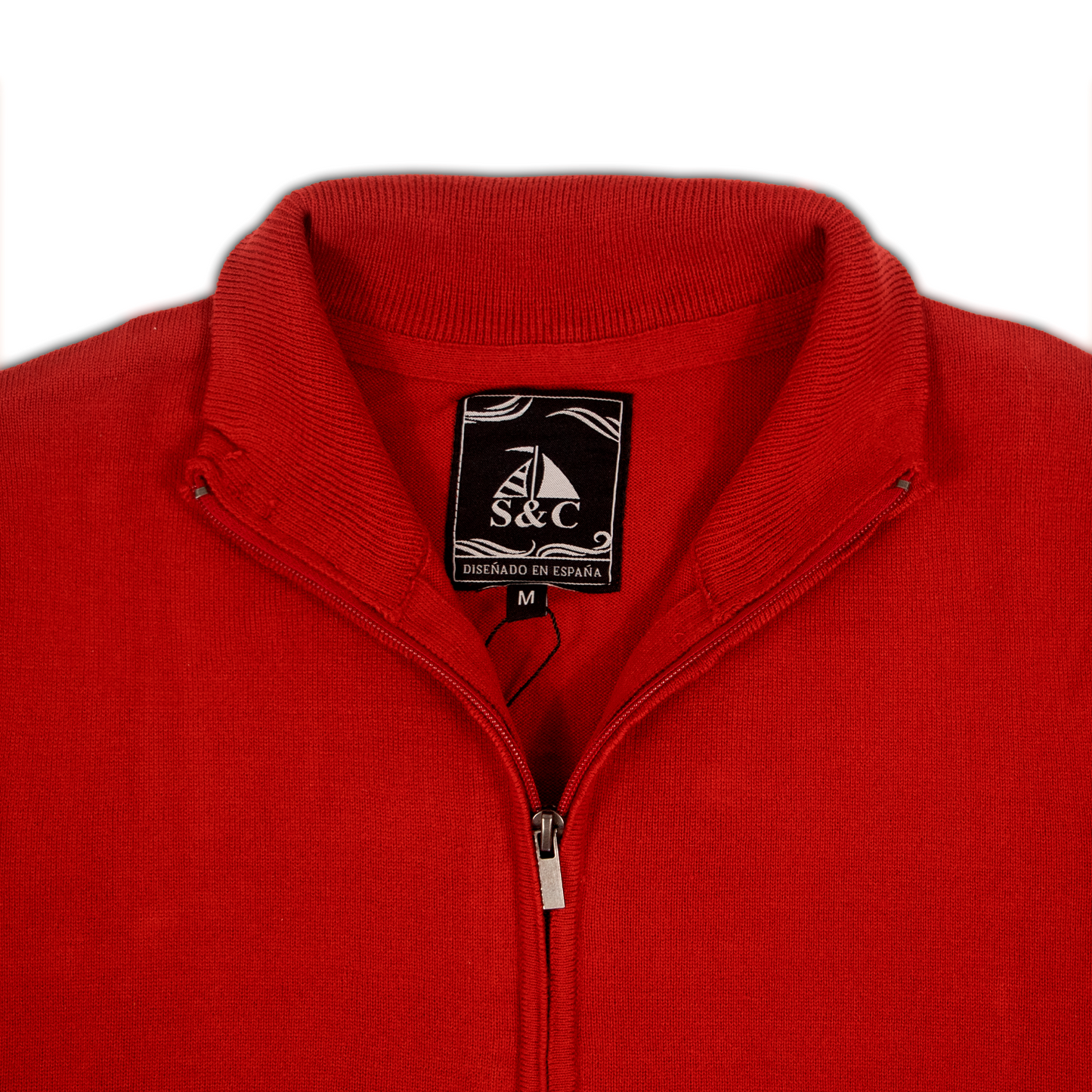 Chaqueta Hombre de Punto Roja
