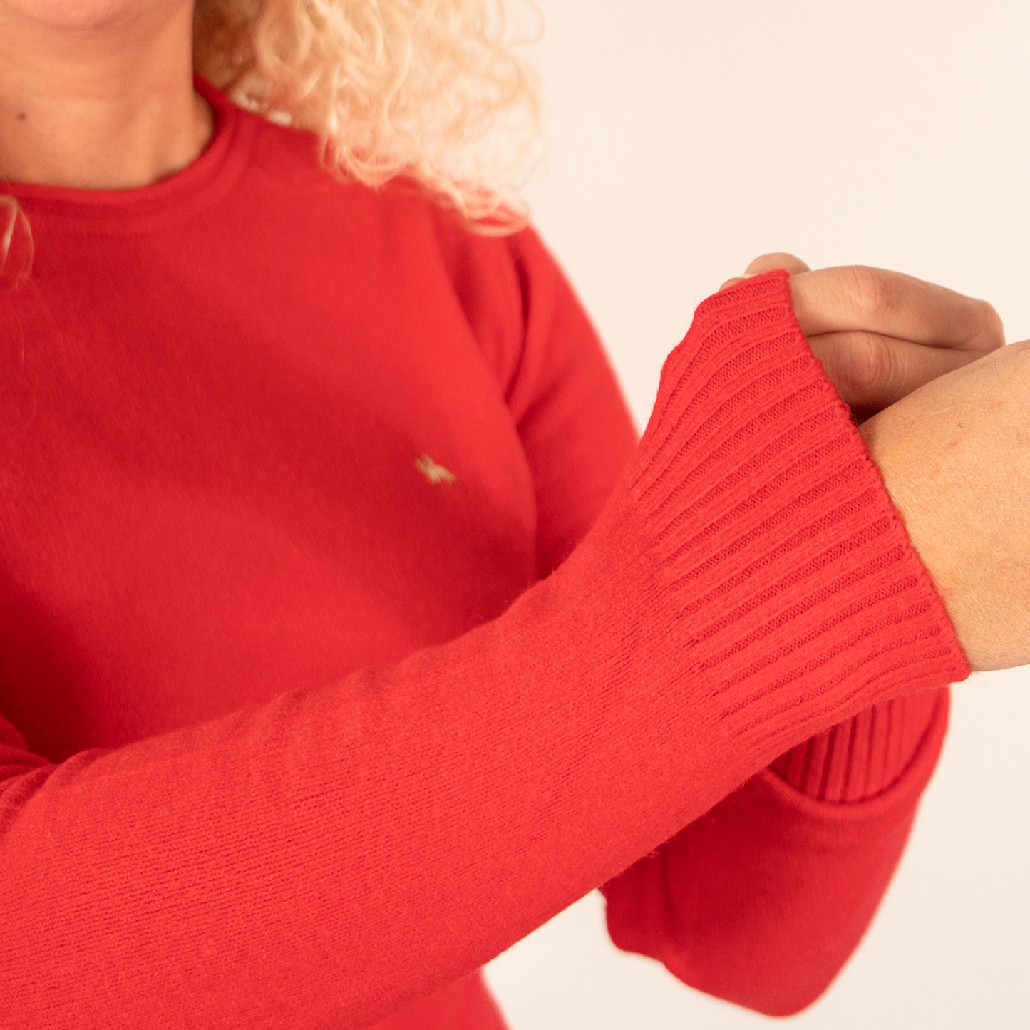 Jersey de Mujer Cuello Redondo Rojo