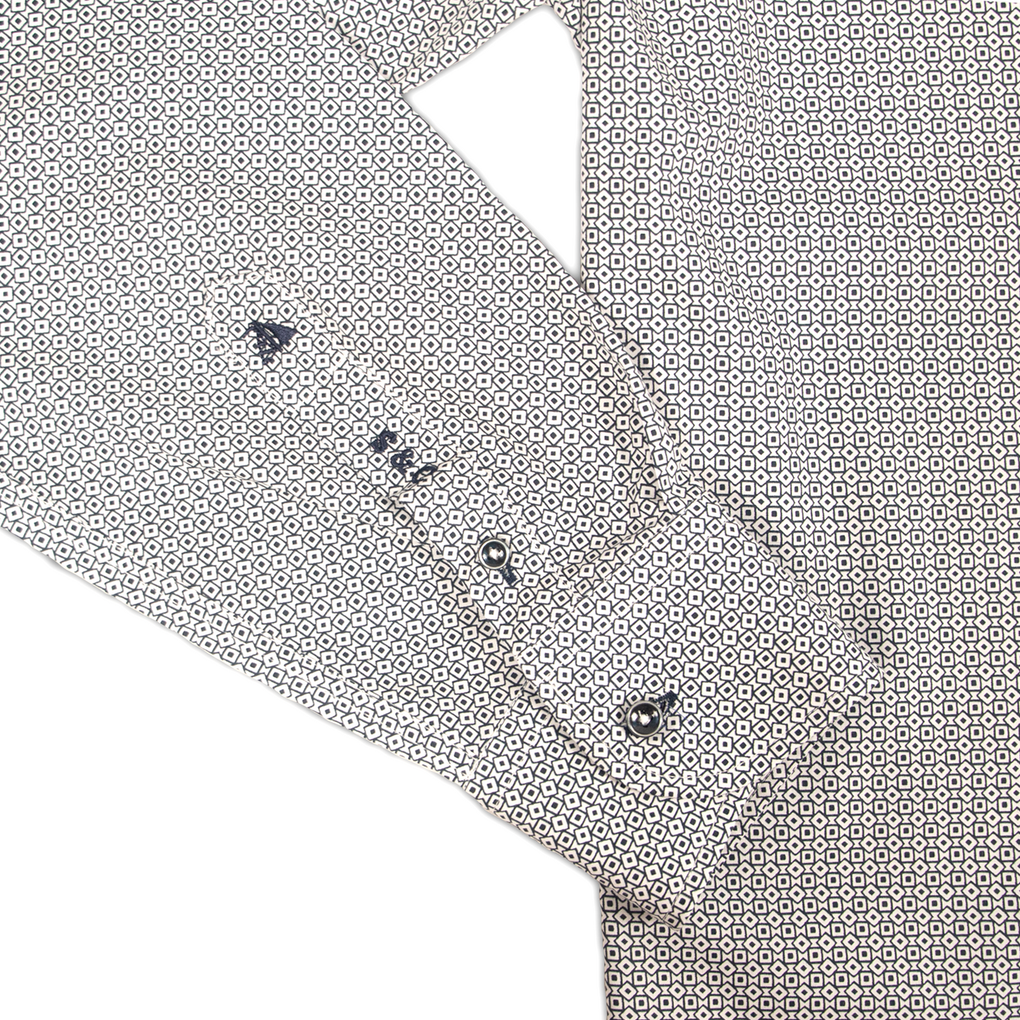 Camisa Hombre Manga Larga Rombos Marino