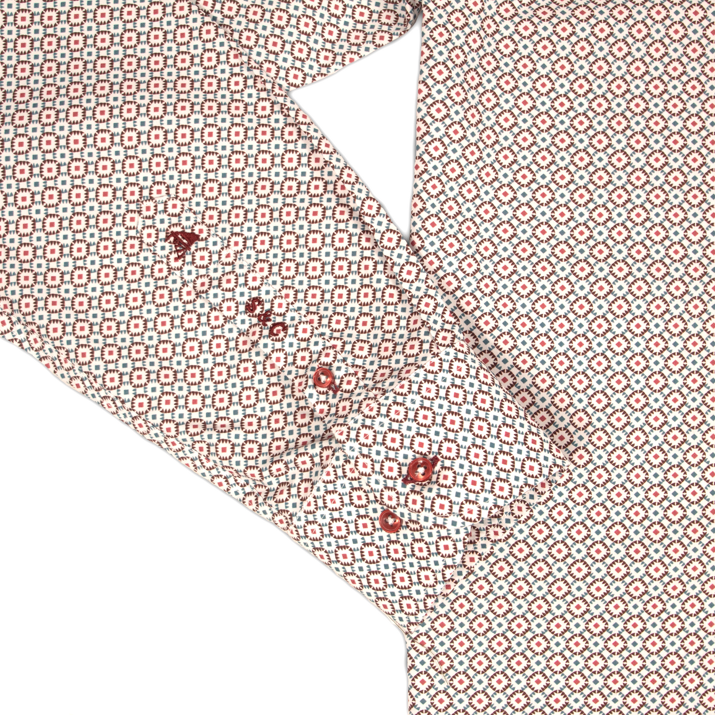 Camisa Hombre Manga Larga estampado Rosa