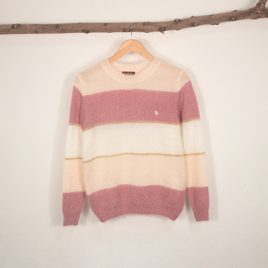 Jersey de Mujer con Rayas Rosas y Beiges