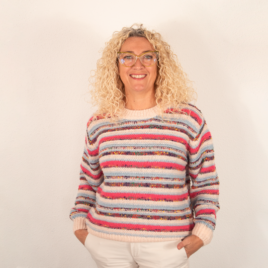Jersey de Mujer de Rayas Multicolor