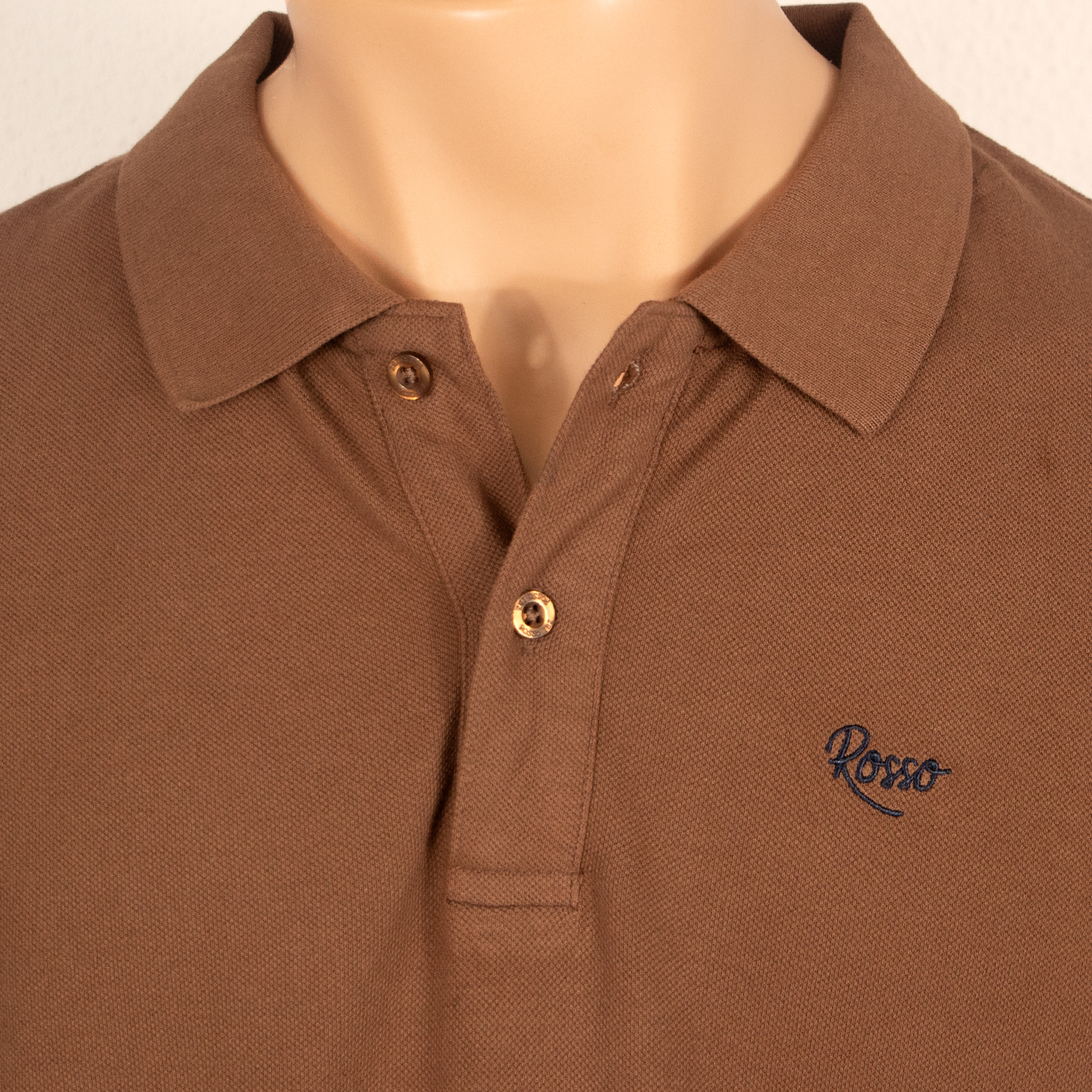 Polo manga corta hombre Rosso Marrón