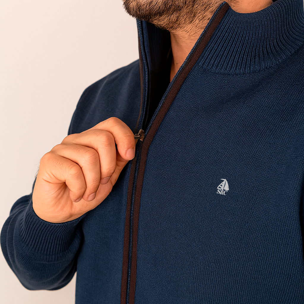 Chaqueta cerrojillo azulón