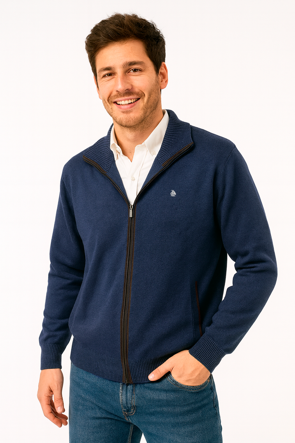 Chaqueta cerrojillo azulón