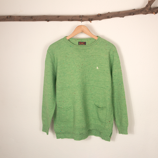 Jersey de Mujer Oversize Verde con Bolsillos