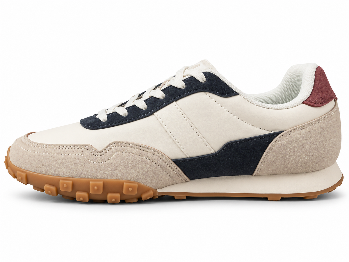 Zapatillas TECKEL casual cómodas de hombre Blanco combinado