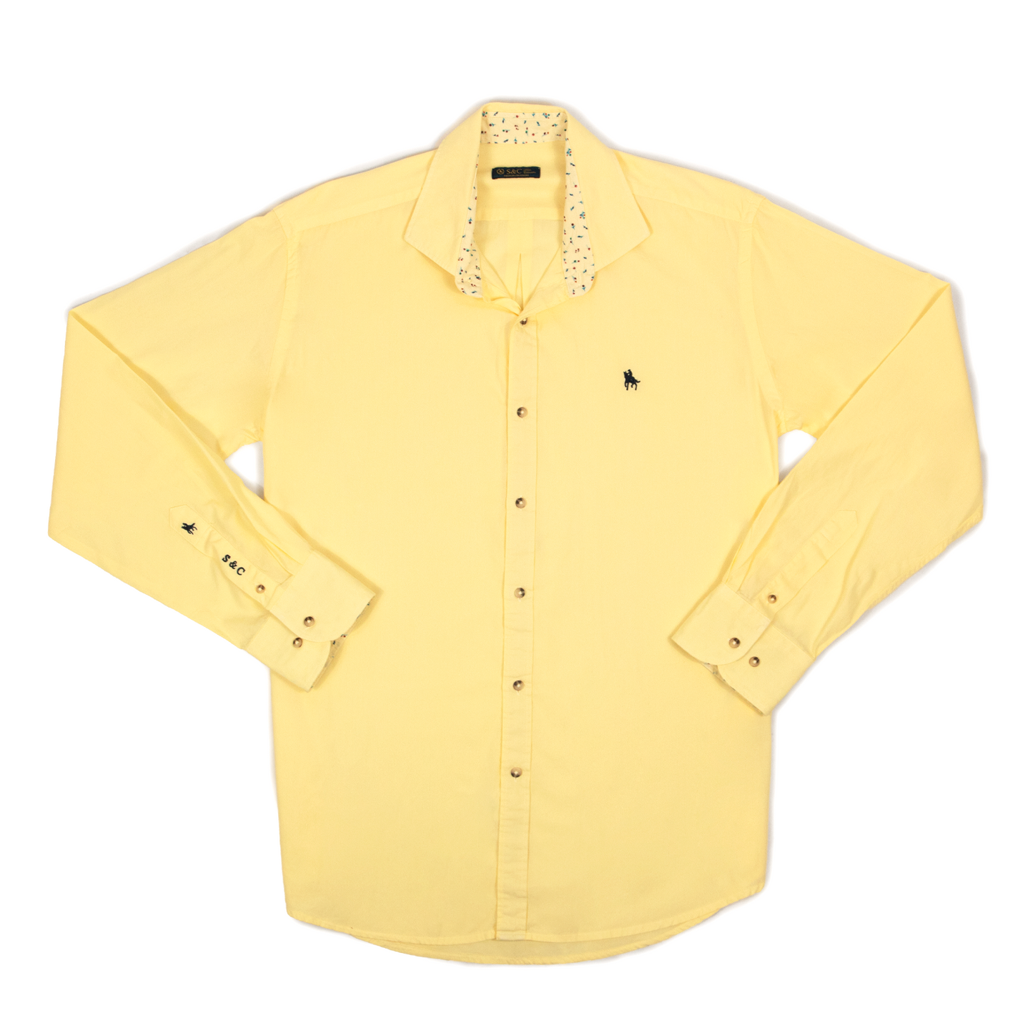 Camisa detalles florales Amarillo