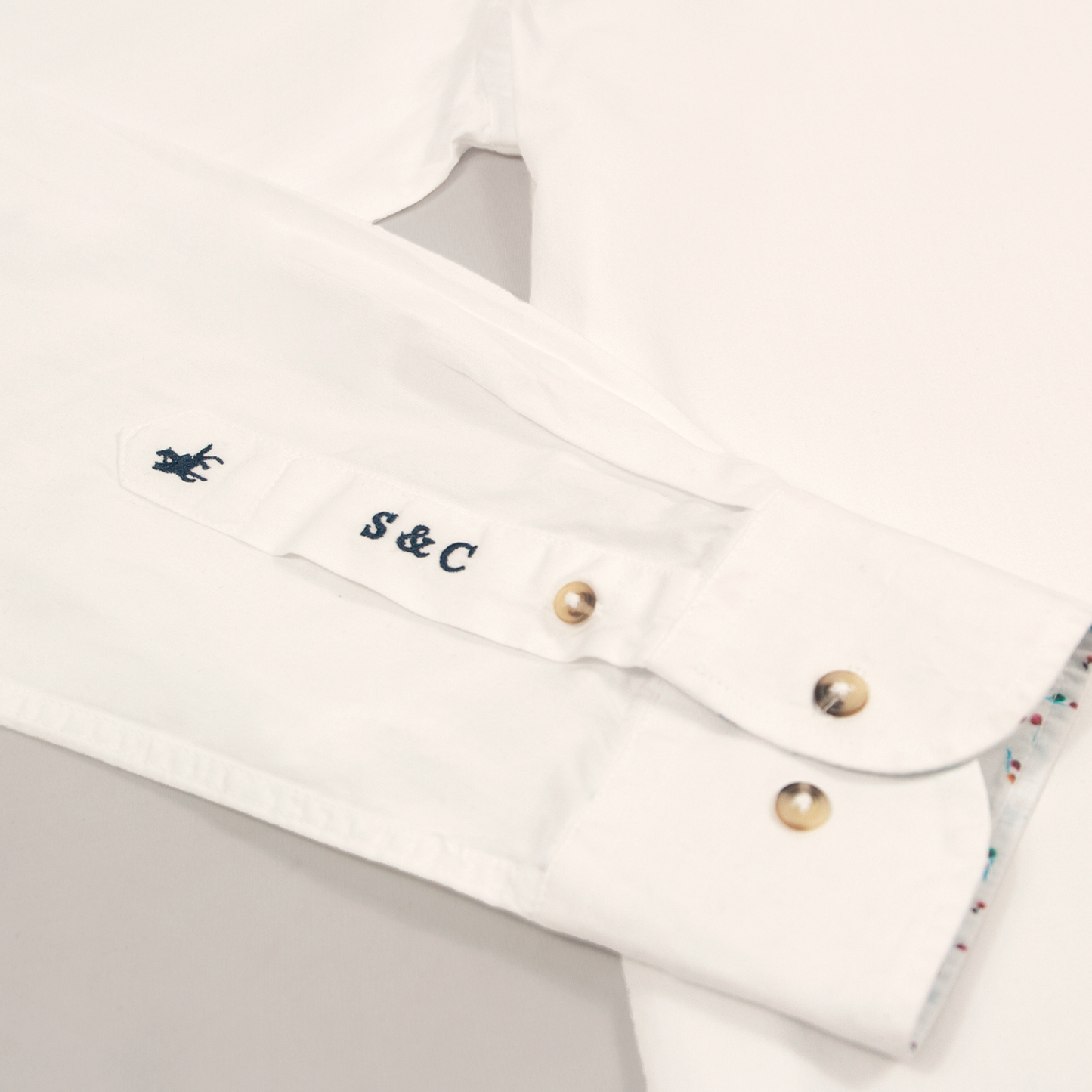Camisa detalles florales Blanco