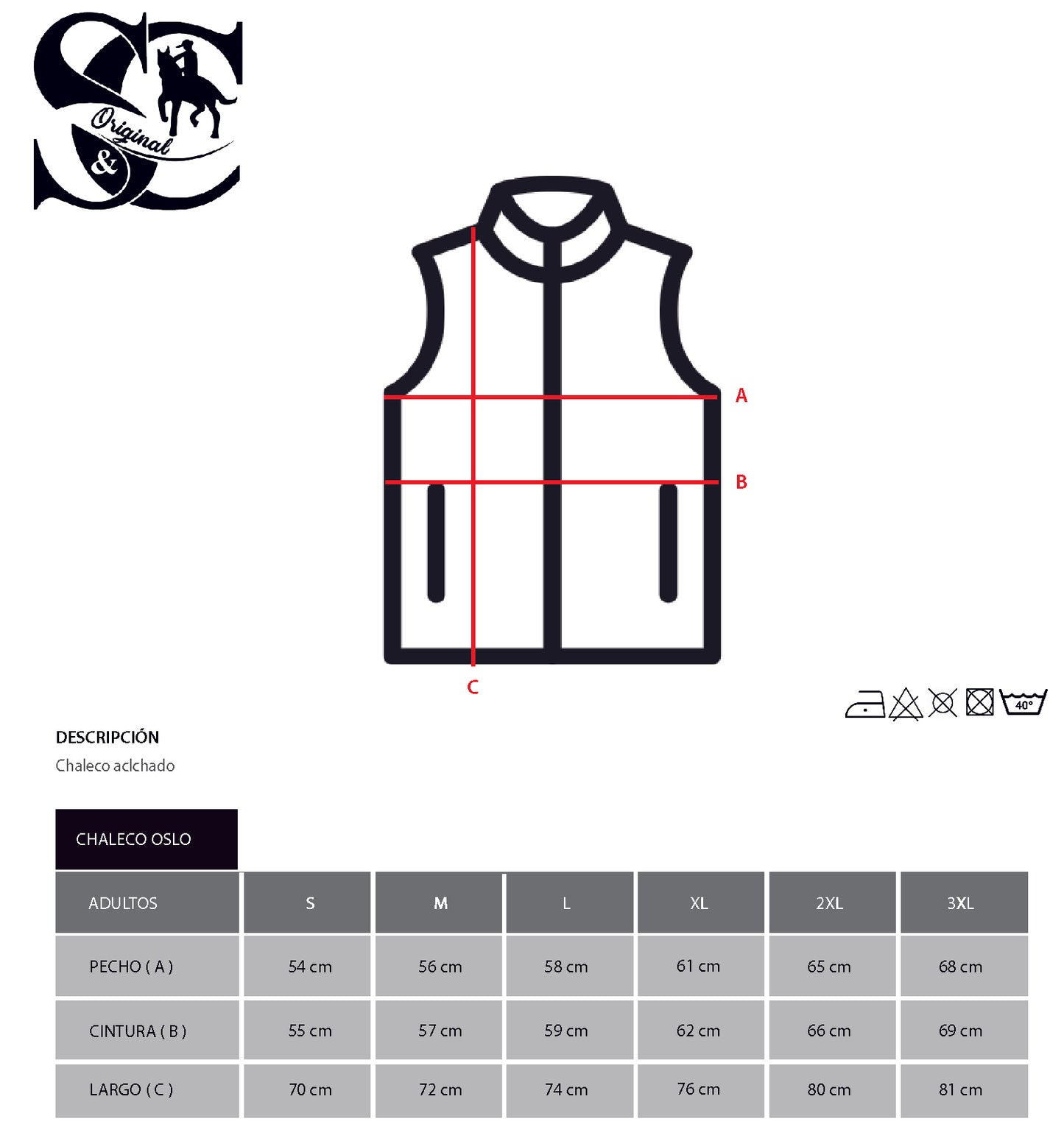 Chaleco LETUR acolchado de hombre marino