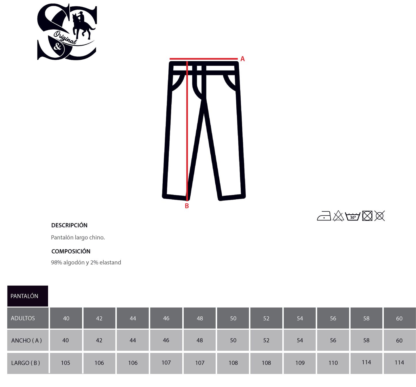 Pantalón chino Marrón