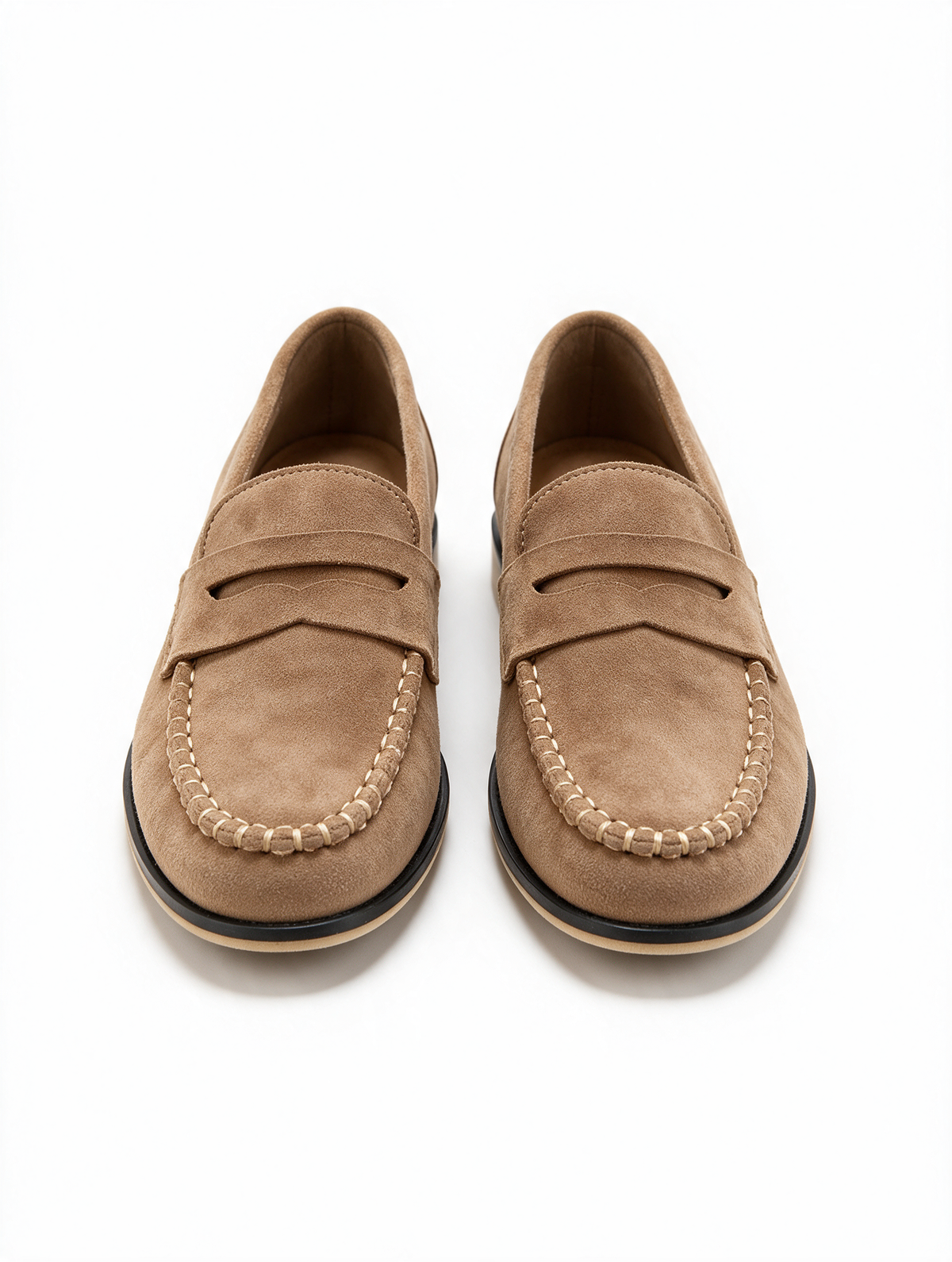 Zapatos mocasín mujer Beige