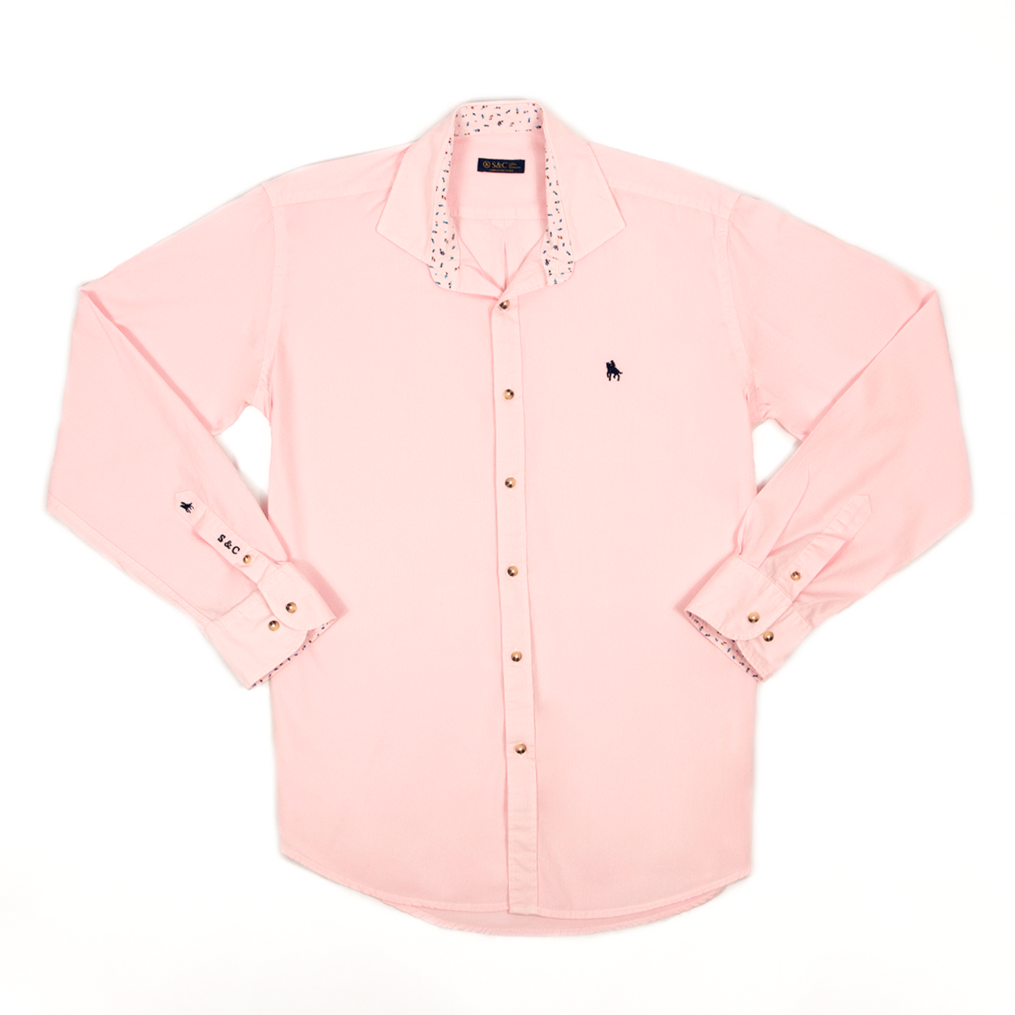 Camisa detalles florales Rosa