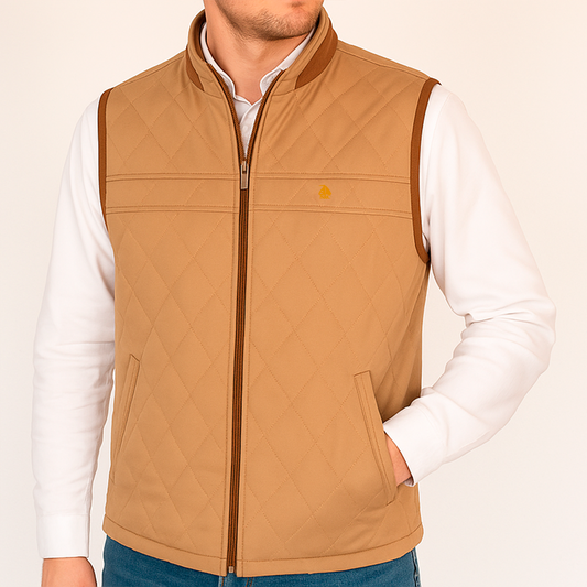 Chaleco modelo rombos Beige