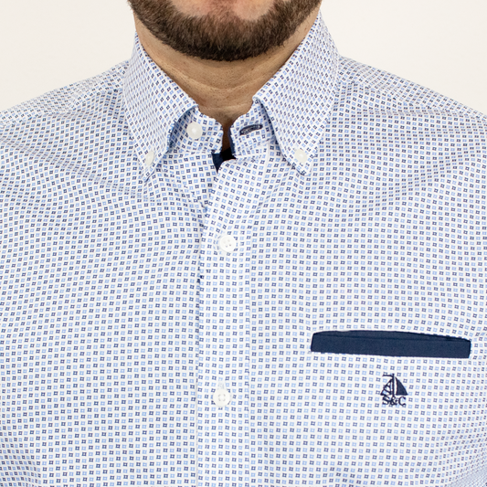 Camisa detalles azules