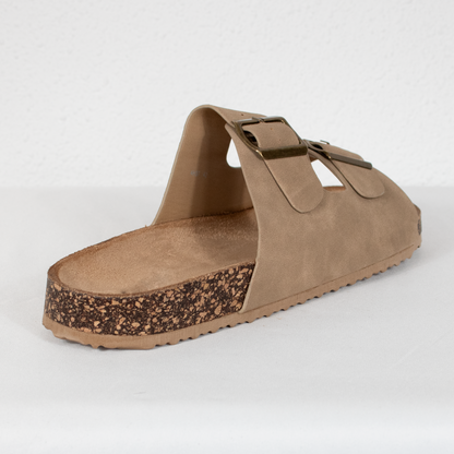 Sandalia bio doble hebilla beige