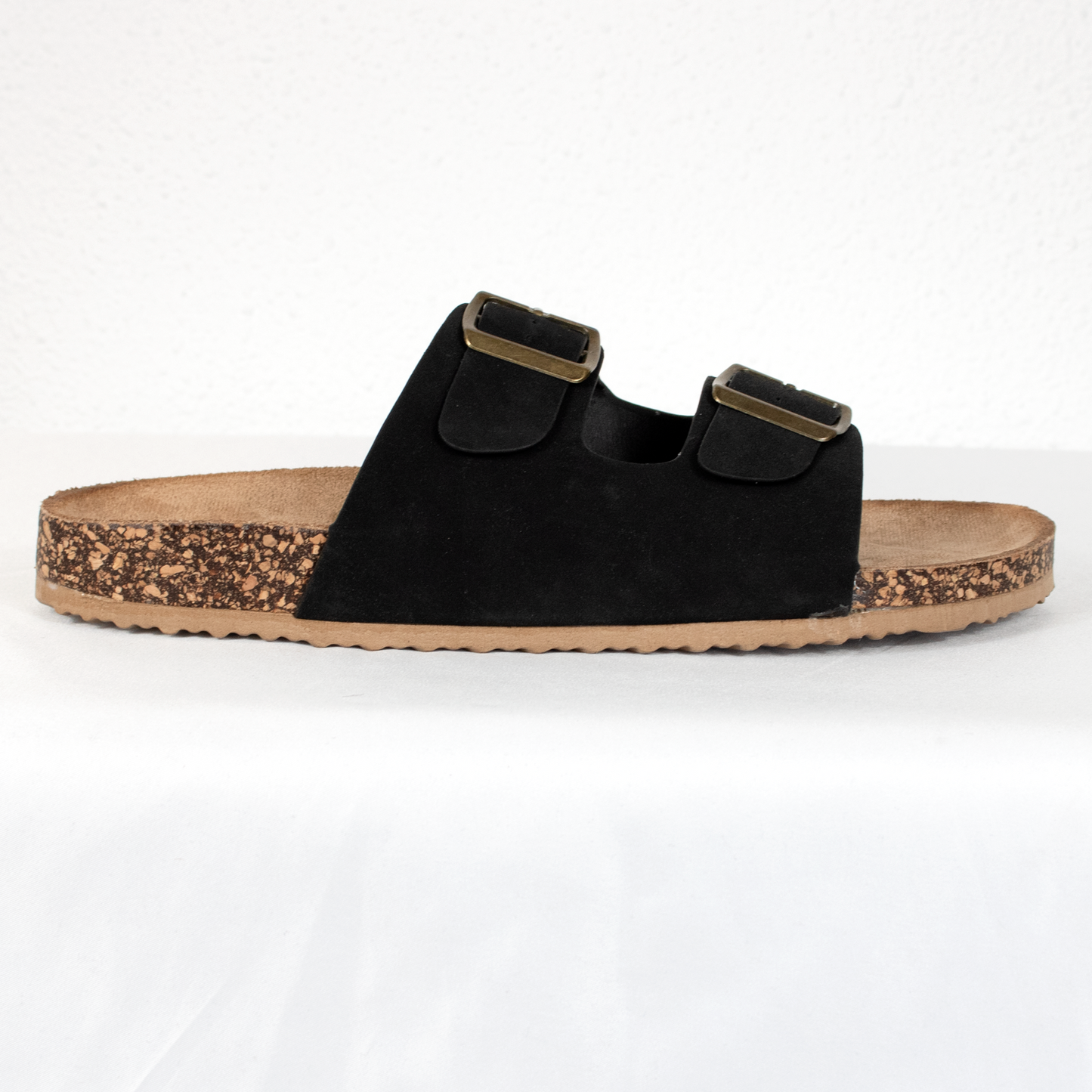 Sandalia bio doble hebilla negra