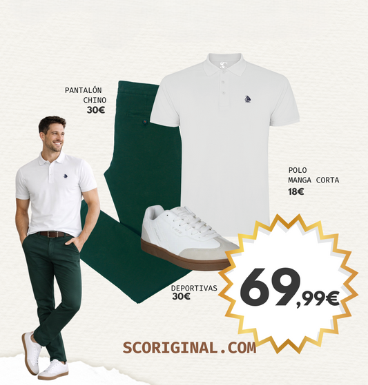 Conjunto 3 polo, chino y deportivas