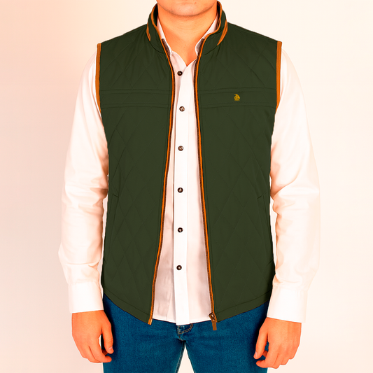 Chaleco modelo rombos Verde