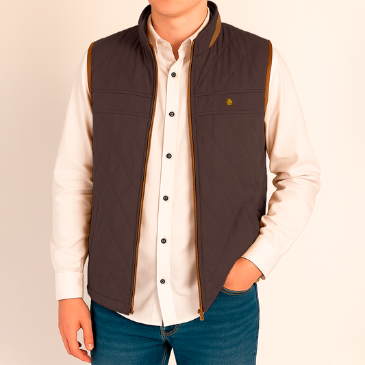 Chaleco modelo rombos Marrón