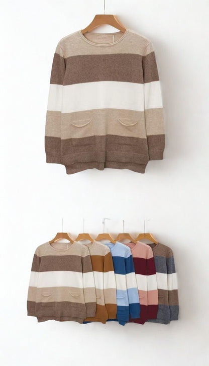 Jersey oversize rayas con bolsillos