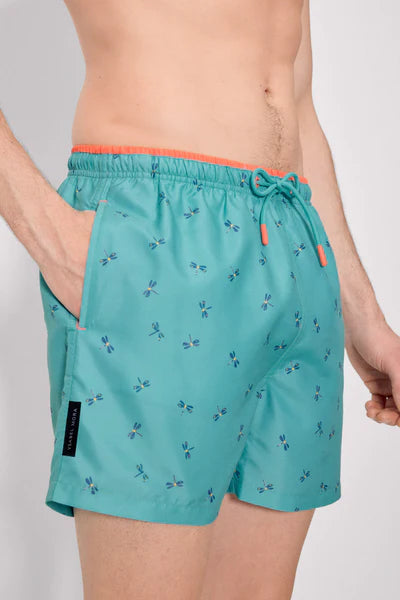 Bañador medio estampado libélulas Ysabel Mora