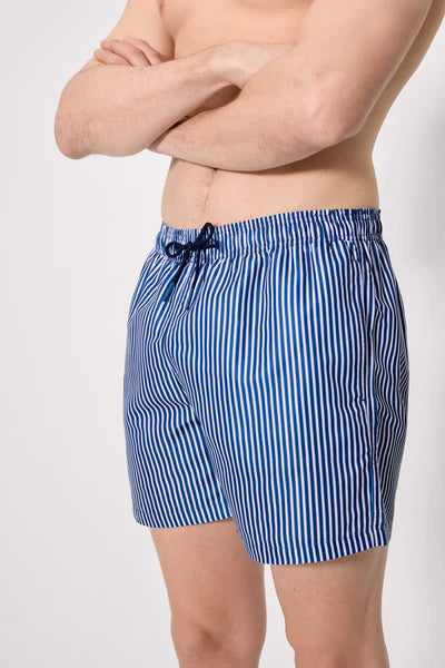 Bañador estampado rayas azul Ysabel Mora