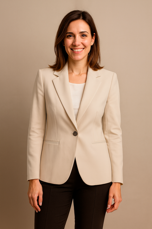 Blazer Beige con botón