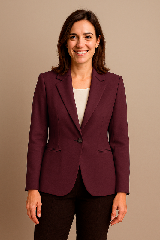 Blazer Burdeos con botón
