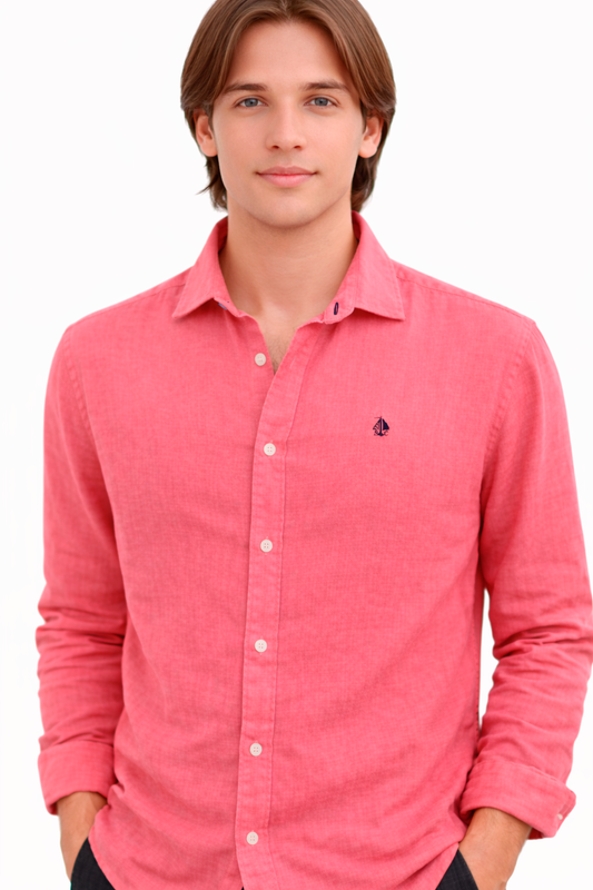 Camisa Lino de hombre Rosa