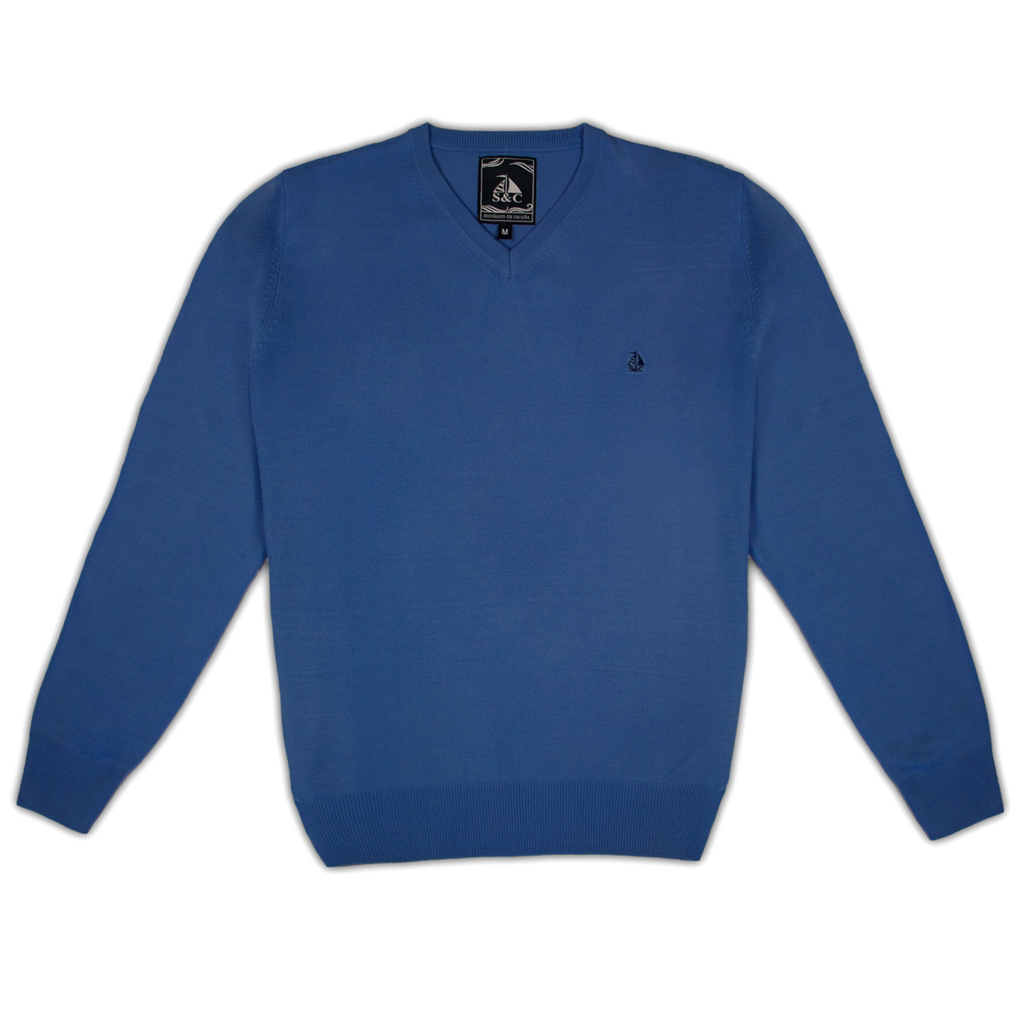 Jersey Hombre Cuello Pico Azul Royal