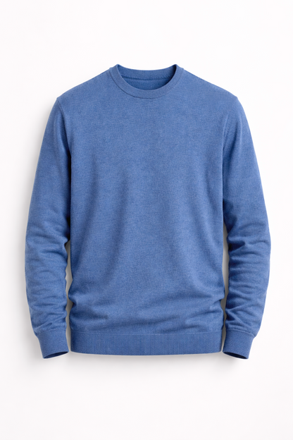 Jersey cuello redondo básico Royal