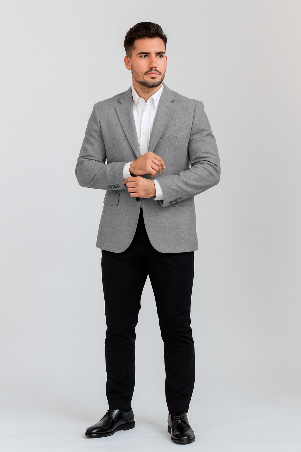 Americana espiga gris