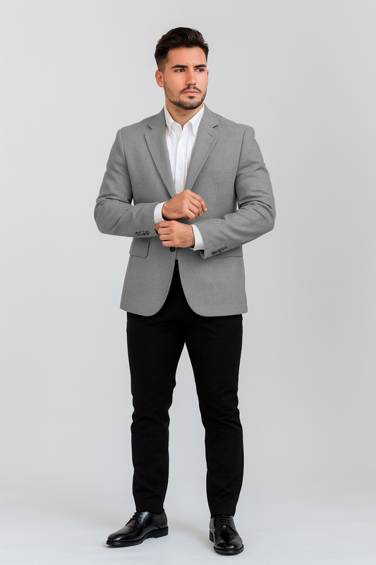 Americana espiga gris