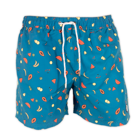 Bañador Azul estampado frutas