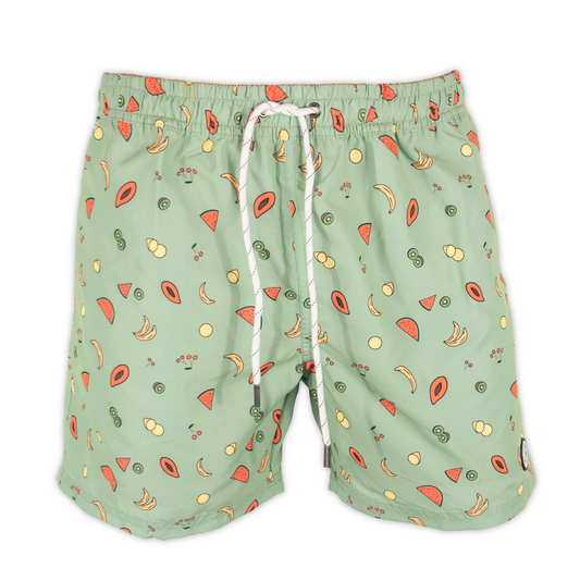 Bañador Verde estampado frutas