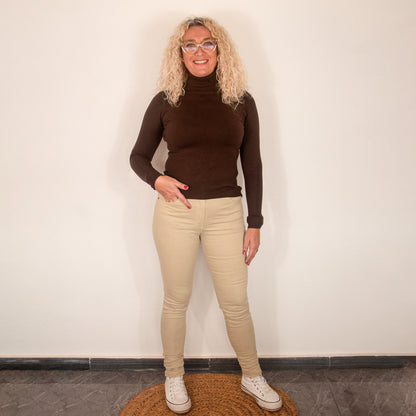 Pantalón Beige Mujer