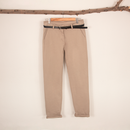 Pantalón Chino Mujer Beige