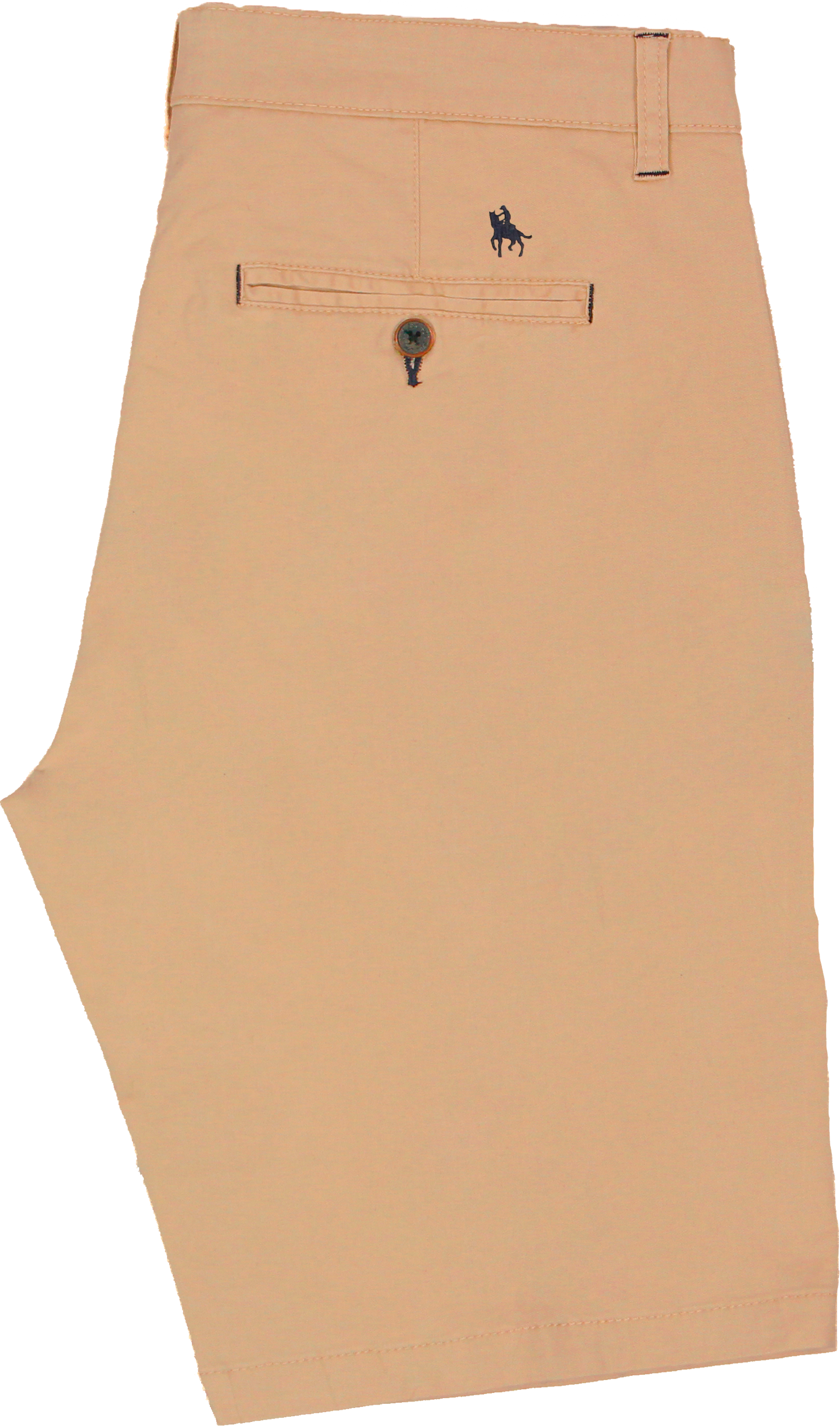 Conjunto camisa azul rayas y cuadros con bermuda beige