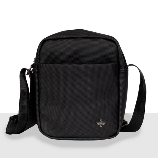 Bandolera hombre negro tela
