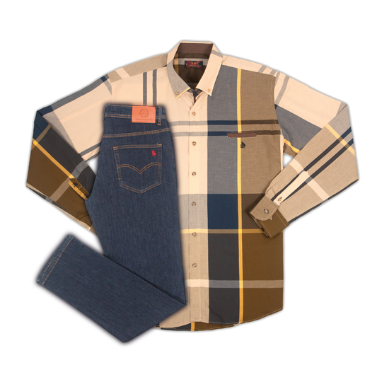 Conjunto Hombre Camisa Autumn y Pantalón Vaquero